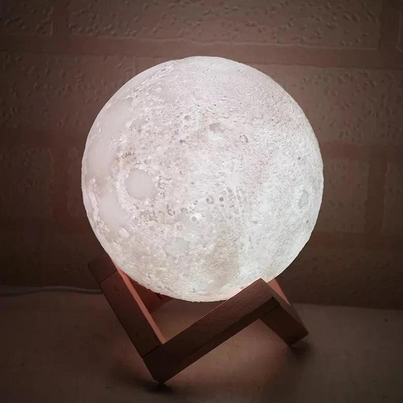 Luminária Abajur Lua Cheia 3D - Shop Mondiial